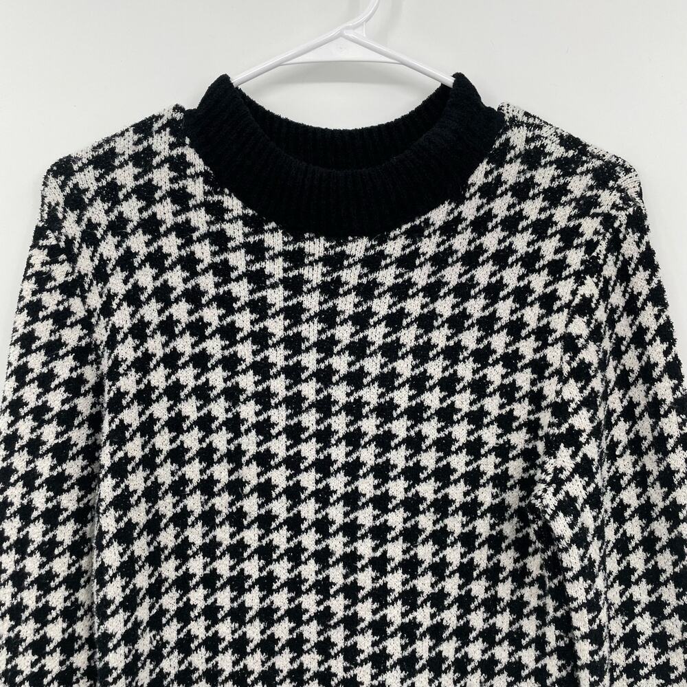 Express Women's Long Sleeve Sweater Dress, Houndstooth, Sz. M - Picture 2 of 12